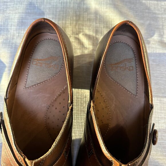 Dansko Solstice Burnished Brown Leather Slip-On Clogs Women’s US 10.5 (EU 41) - Picture 7 of 10